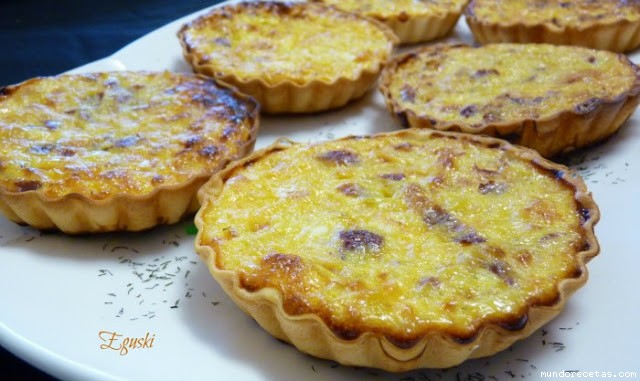 Receta de Tartaletas de puerro cebolla y paleta ibérica (Thermomix & Tradicional) Receta de Tartaletas de puerro cebolla y paleta ibérica (Thermomix & Tradicional)