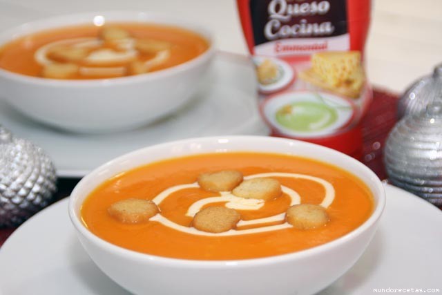Receta de Crema de calabaza y Queso Cocina Emmental
