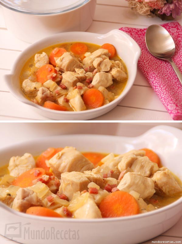 Receta de Pollo a la cazuela (Olla programable) Receta de Pollo a la cazuela (Olla programable)