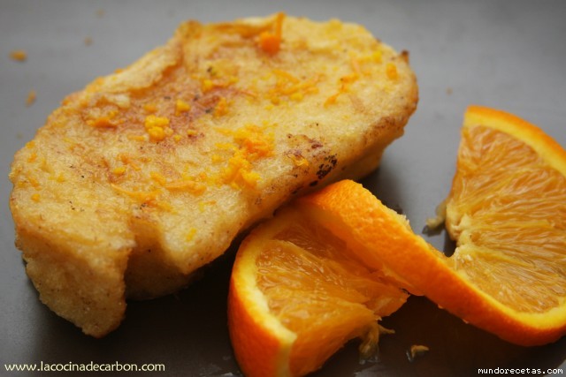 Receta de Torrijas de naranja Receta de Torrijas de naranja