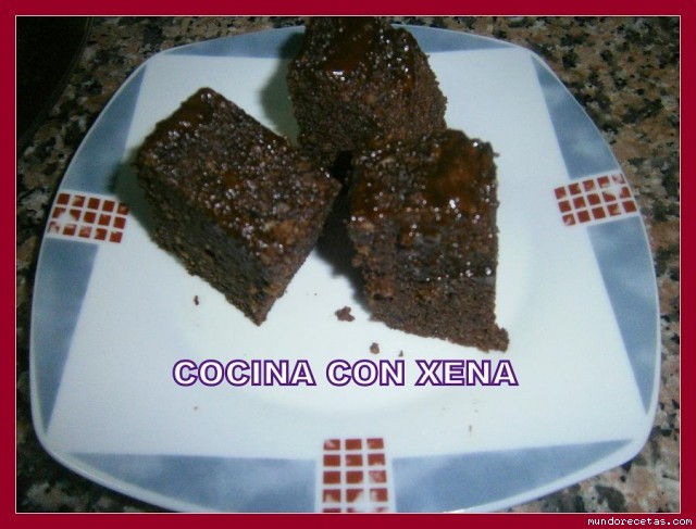 Receta de Brownie con almendra molida...en Microo Receta de Brownie con almendra molida...en Microo