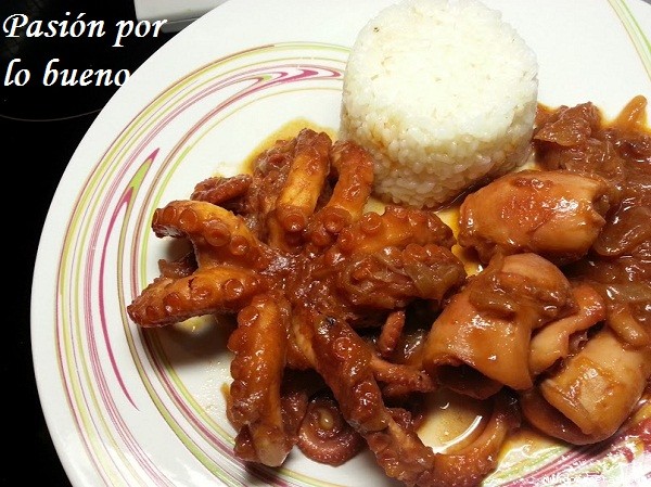 Receta de Pulpitos encebollados Receta de Pulpitos encebollados