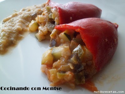 Receta de Pimientos rellenos de verduras Receta de Pimientos rellenos de verduras