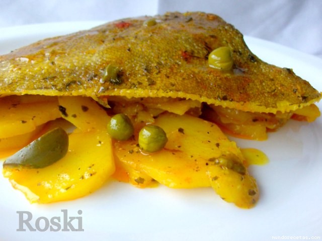 Receta de Platija o Solla con Patatas al Horno Receta de Platija o Solla con Patatas al Horno