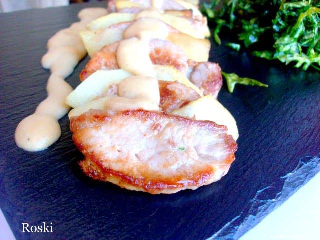 Receta de Solomillo con Manzana en Salsa de Queso Vega Sotuélamos Receta de Solomillo con Manzana en Salsa de Queso Vega Sotuélamos
