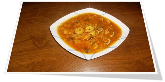 Receta de SOPA DE MARISCO CON ARROZ Receta de SOPA DE MARISCO CON ARROZ