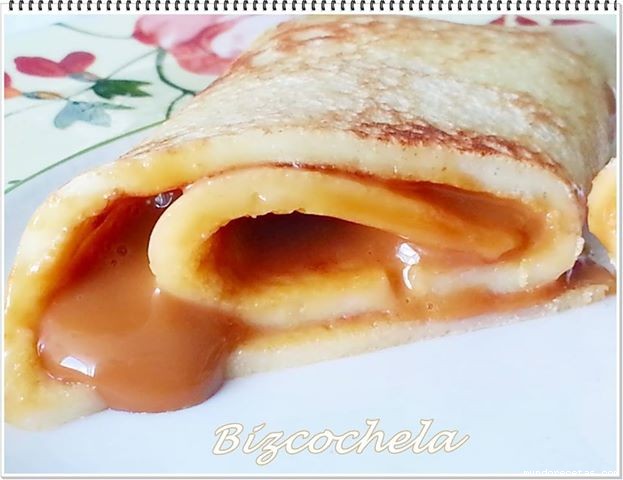 Receta de Panqueques con dulce de leche, postre en 10 minutos Receta de Panqueques con dulce de leche, postre en 10 minutos