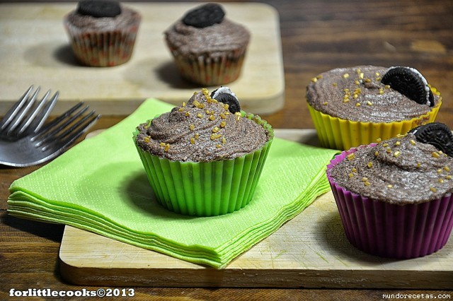 Receta de Cupcakes de Oreo y chocolate Receta de Cupcakes de Oreo y chocolate