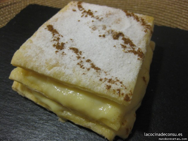 Receta de Milhojas de crema Receta de Milhojas de crema