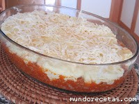 Receta de PASTEL DE CARNE CON PURE Receta de PASTEL DE CARNE CON PURE