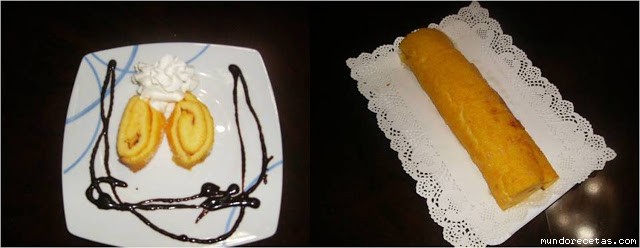 Receta de BRAZO GITANO DE NARANJA Receta de BRAZO GITANO DE NARANJA