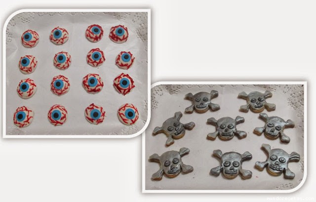 Receta de Galletas para Halloween, ojos y calaveras Receta de Galletas para Halloween, ojos y calaveras