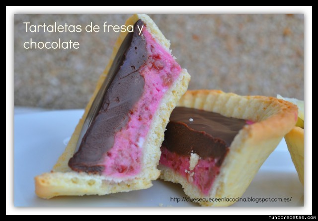 Receta de Tartaletas de fresa y chocolate Receta de Tartaletas de fresa y chocolate