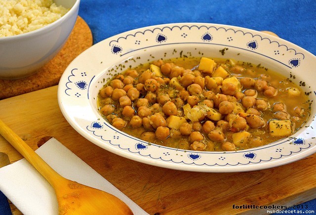 Receta de Garbanzos con calamares
