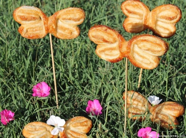 Receta de Mariposas de hojaldre Receta de Mariposas de hojaldre
