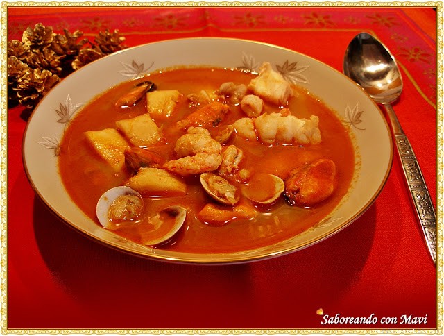 Receta de Sopa de marisco (Navidad) Receta de Sopa de marisco (Navidad)