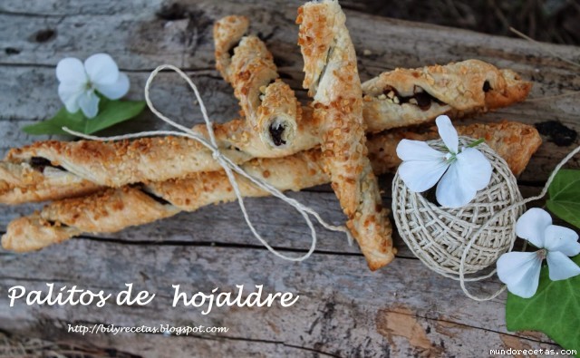 Receta de palitos de hojaldre con chocolate Receta de palitos de hojaldre con chocolate