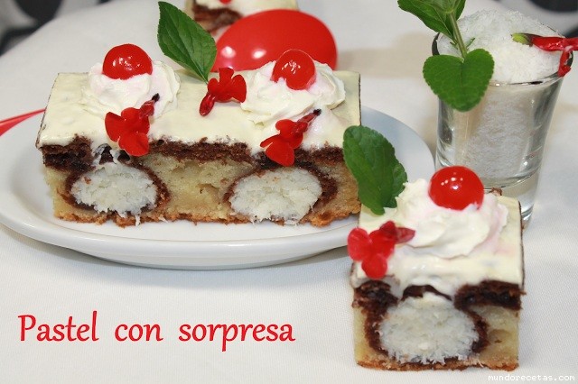 Receta de Pastel con sorpresa Receta de Pastel con sorpresa