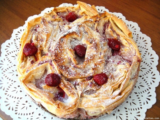 Receta de Tarta de Frambuesa - Ruffle Milk Pie Receta de Tarta de Frambuesa - Ruffle Milk Pie