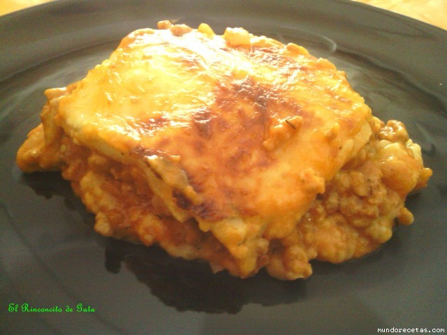 Receta de Lasaa de Carne y Tomate