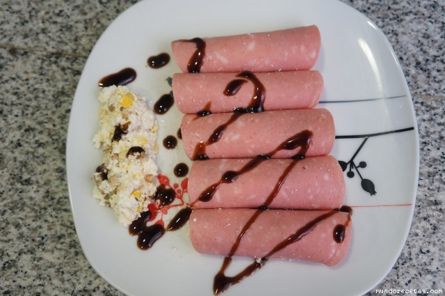 Receta de Rollitos de mortadela Receta de Rollitos de mortadela