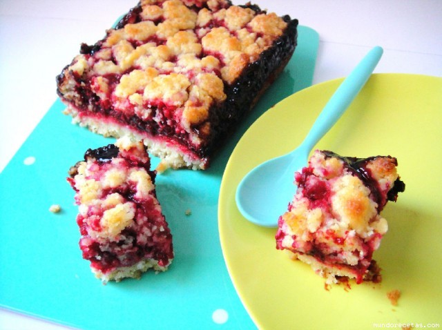 Receta de CRUMBLE BARS DE FRAMBUESA Receta de CRUMBLE BARS DE FRAMBUESA