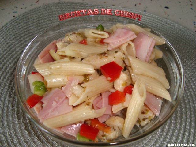 Receta de Ensalada de pasta con pollo de chispi57 Receta de Ensalada de pasta con pollo de chispi57