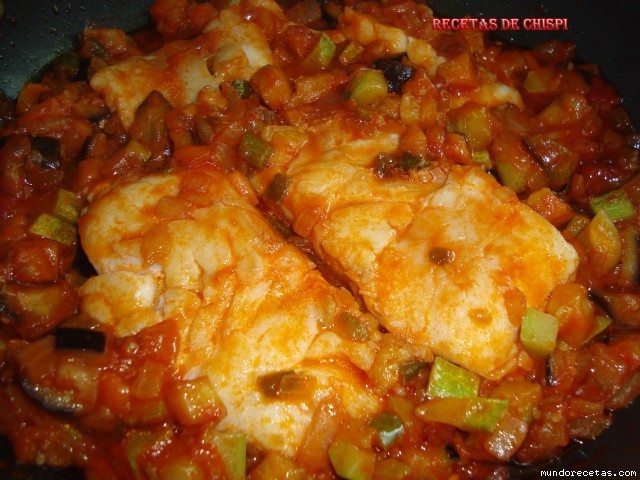 Receta de Bacalao con pisto de chispi57