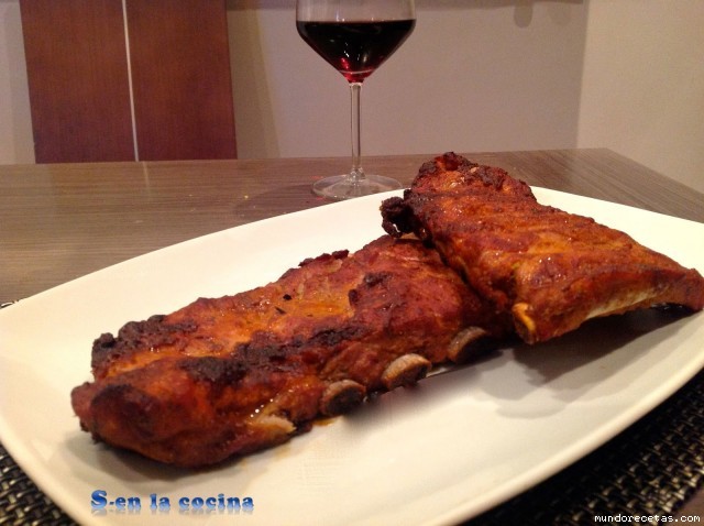Receta de Costillas asadas barbacoa Receta de Costillas asadas barbacoa