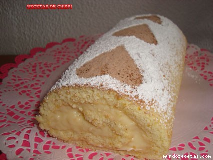 Receta de Brazo de gitano con crema pastelera de chispi57 Receta de Brazo de gitano con crema pastelera de chispi57