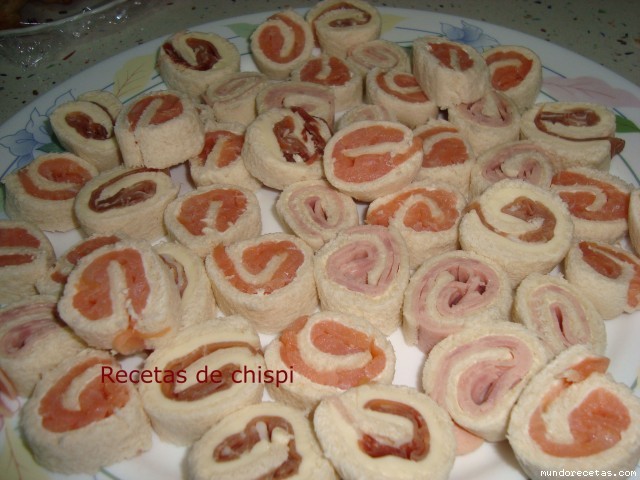 Receta de Aperitivos de pan de molde de chispi57 Receta de Aperitivos de pan de molde de chispi57