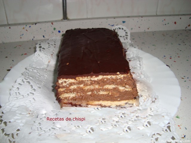 Receta de Tarta de galletas y chocolate de chispi57 Receta de Tarta de galletas y chocolate de chispi57