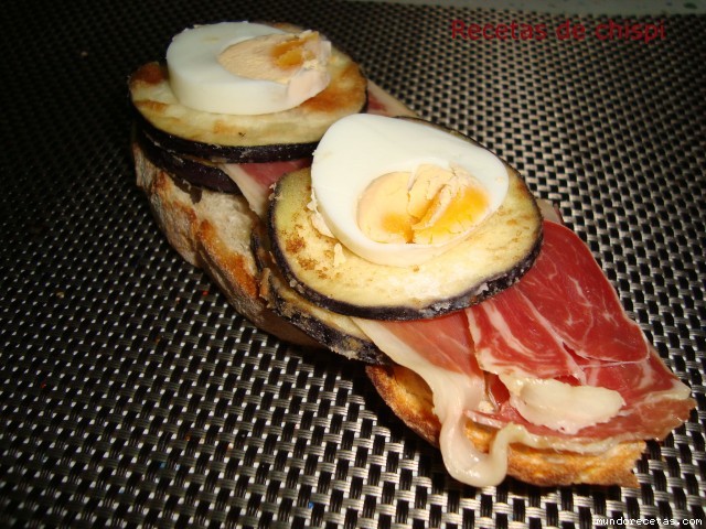 Receta de Tosta de jamn con berenjena de chispi57