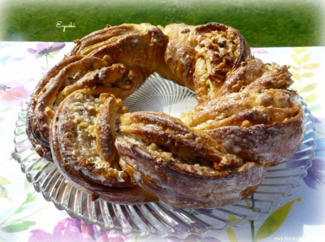 Receta de Kringle estonia (con masa fresca con levadura, de Belbake)