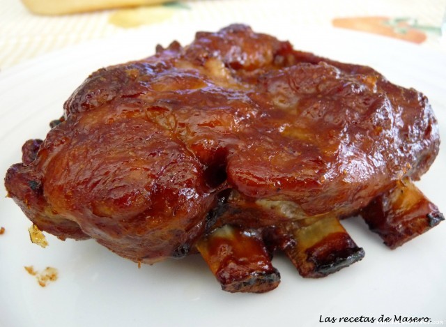 Receta de Costillas a la barbacoa.
