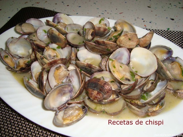 Receta de Almejas a la marinera por chispi57