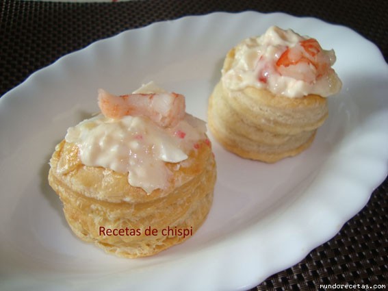 Receta de Volovanes de atún y gambas de chispi57 Receta de Volovanes de atún y gambas de chispi57