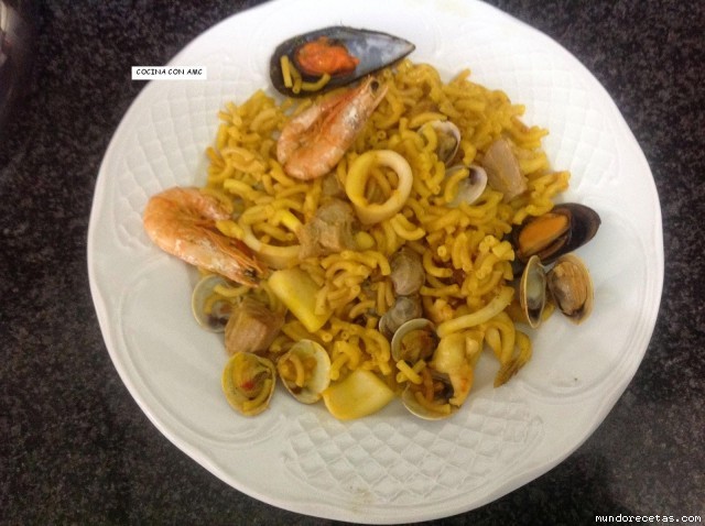 Receta de Fideu de Mariscos AMC