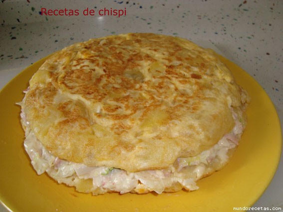 Receta de Tortilla rellena de chispi57 Receta de Tortilla rellena de chispi57