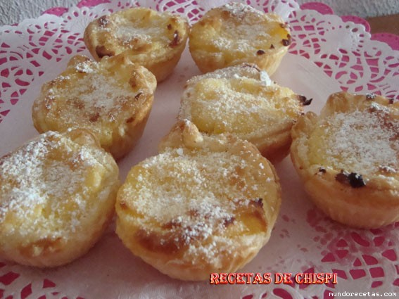 Receta de Pastelillos de nata y yema, o de belem(Portugal) de chispi57 Receta de Pastelillos de nata y yema, o de belem(Portugal) de chispi57