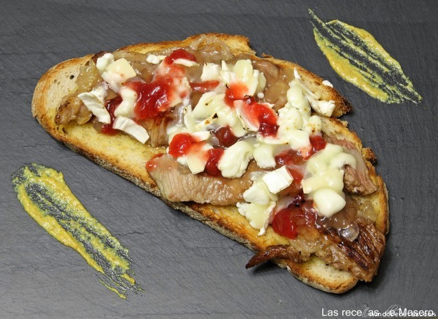 Receta de Tosta de secreto ibérico Receta de Tosta de secreto ibérico