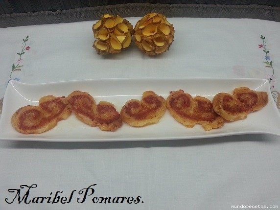 Receta de Palmeritas de hojaldre con jamón york, salchichas al champan, sobrasada y queso (thermomix) Receta de Palmeritas de hojaldre con jamón york, salchichas al champan, sobrasada y queso (thermomix)