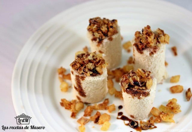 Receta de Rollitos impostores de foie gras. Receta de Rollitos impostores de foie gras.