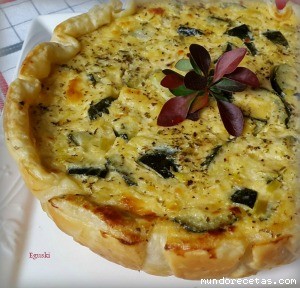 Receta de Quiché de puerro y calabacín (FussionCook- touch pro) Receta de Quiché de puerro y calabacín (FussionCook- touch pro)