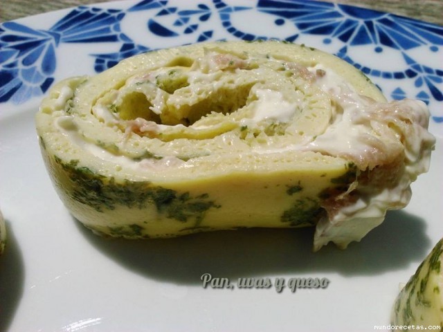 Receta de Rollo de tortilla relleno Receta de Rollo de tortilla relleno