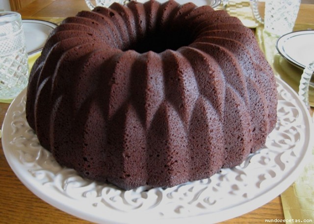 Receta de Bizcocho de chocolate hmedo o Bundt Cake, receta paso a paso