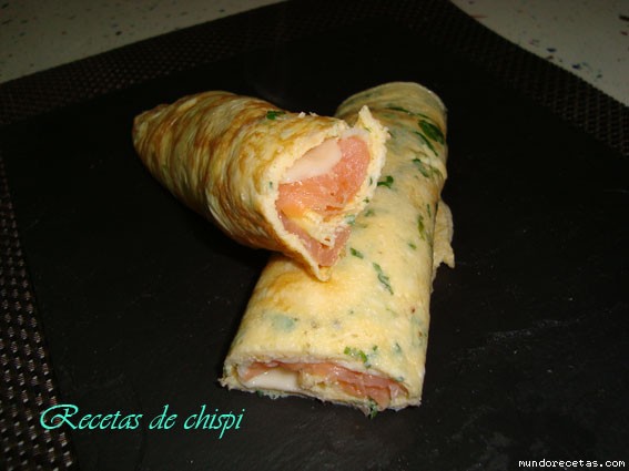 Receta de Rollitos de tortilla y salmn de chispi57