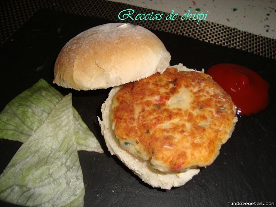 Receta de Hamburguesa de salmón y gambas de chispi57 Receta de Hamburguesa de salmón y gambas de chispi57